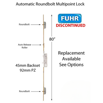 Fuhr 80 inch Roundbolt Multipoint Lock 45mm backset - See Replacement Options